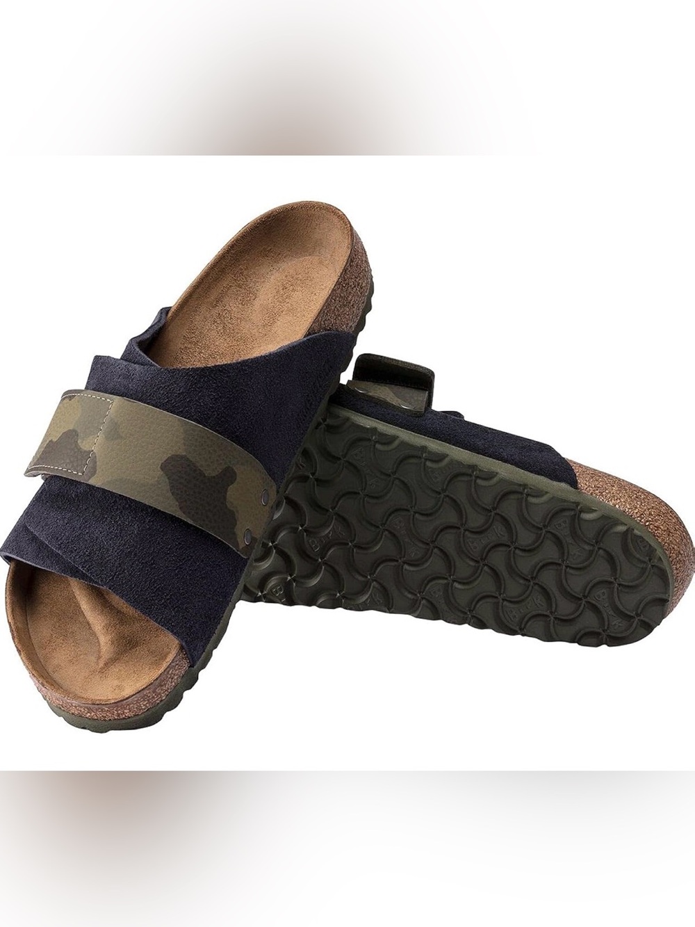 Birkenstock Kyoto Camo midnight/camo suede birko flor sandals 43/10 EUC